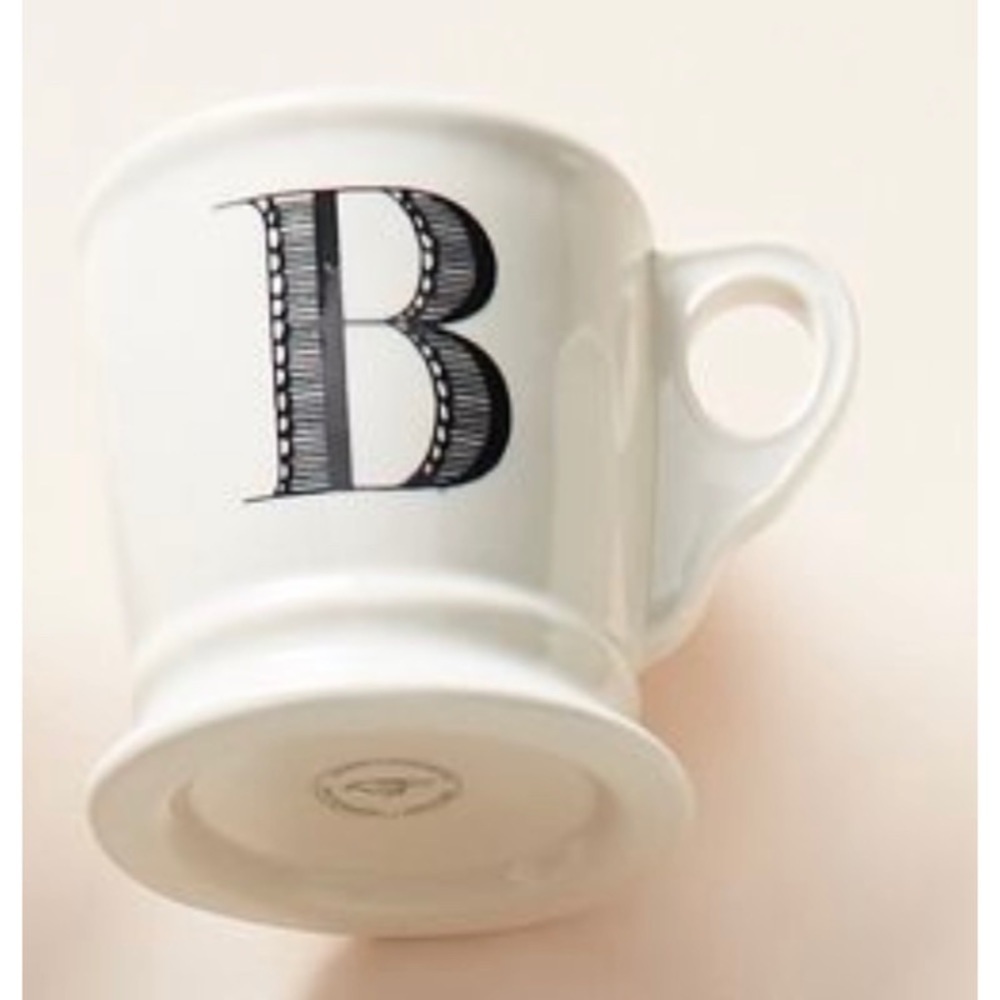 NEW SOLD OUT ANTHROPOLOGIE ‘B’ Monogram Mug